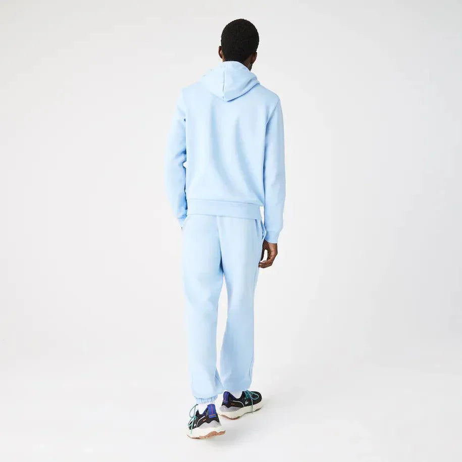 Sweat à capuche Lacoste bleu en coton bio