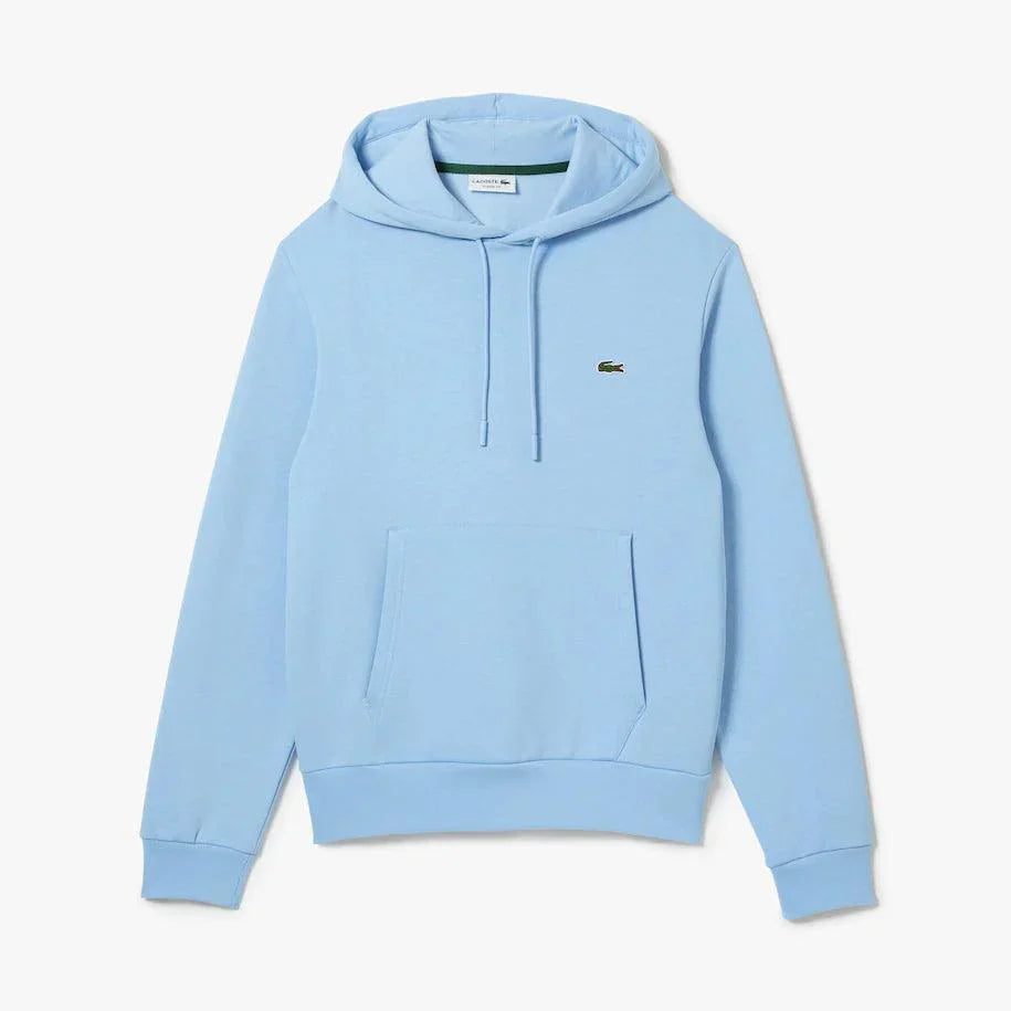 Sweat à capuche Lacoste bleu en coton bio