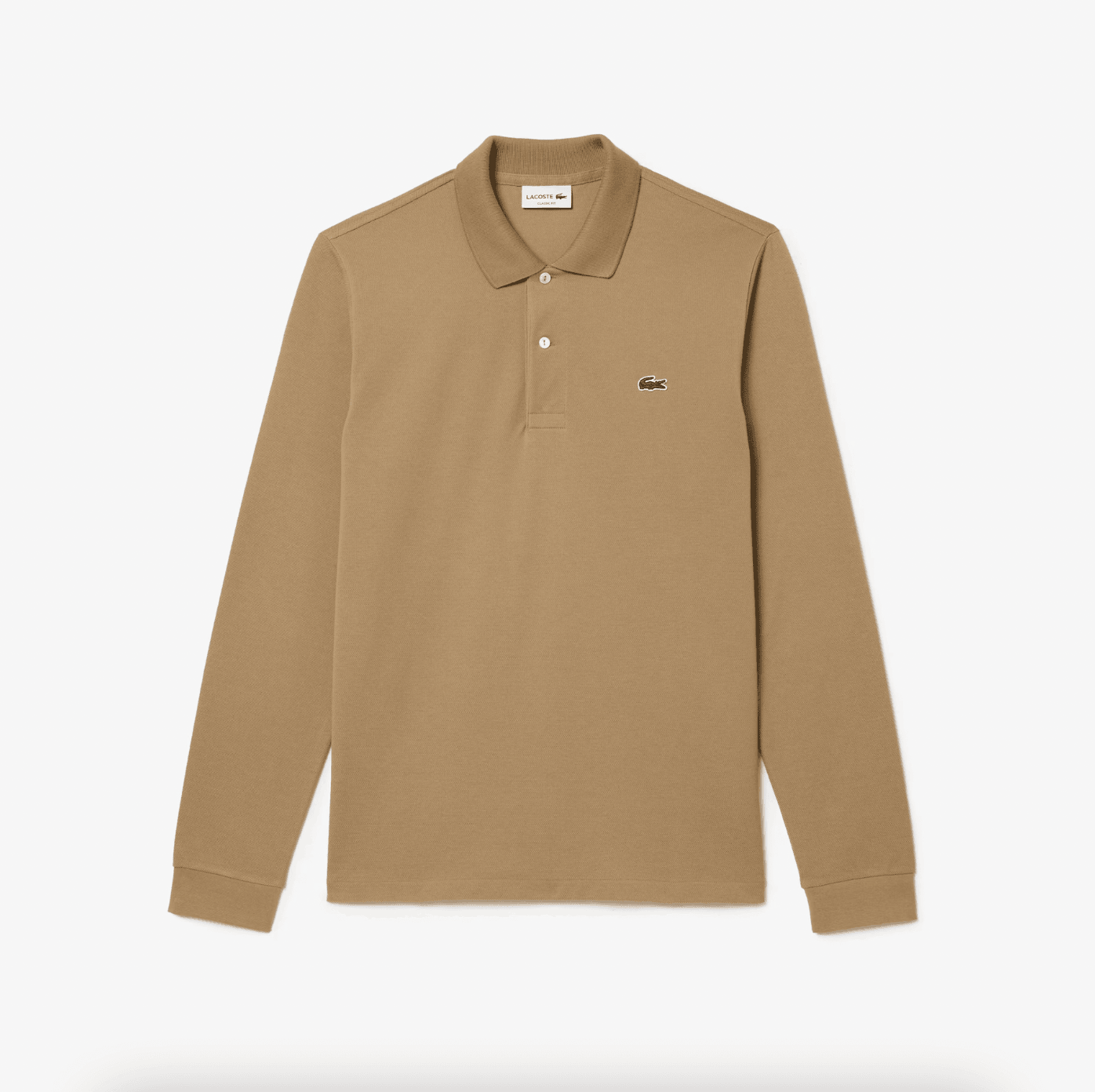 Polo manches longues Lacoste beige