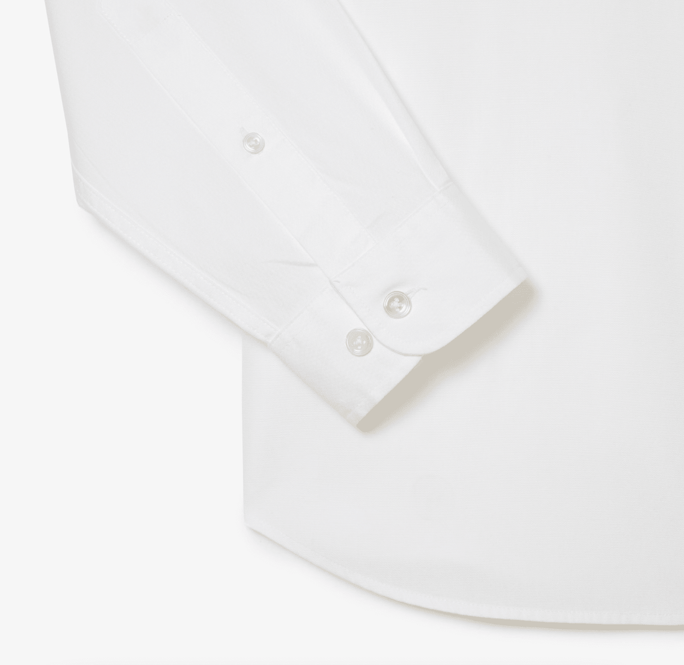 Chemise unie Lacoste ajustée blanche