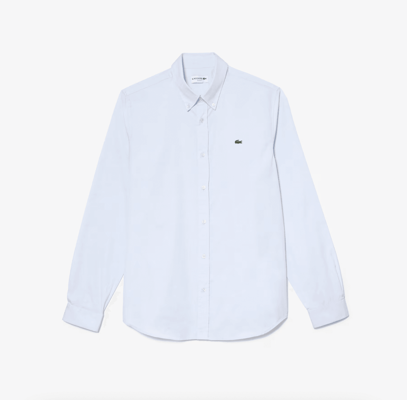 Chemise unie Lacoste ajustée bleu clair