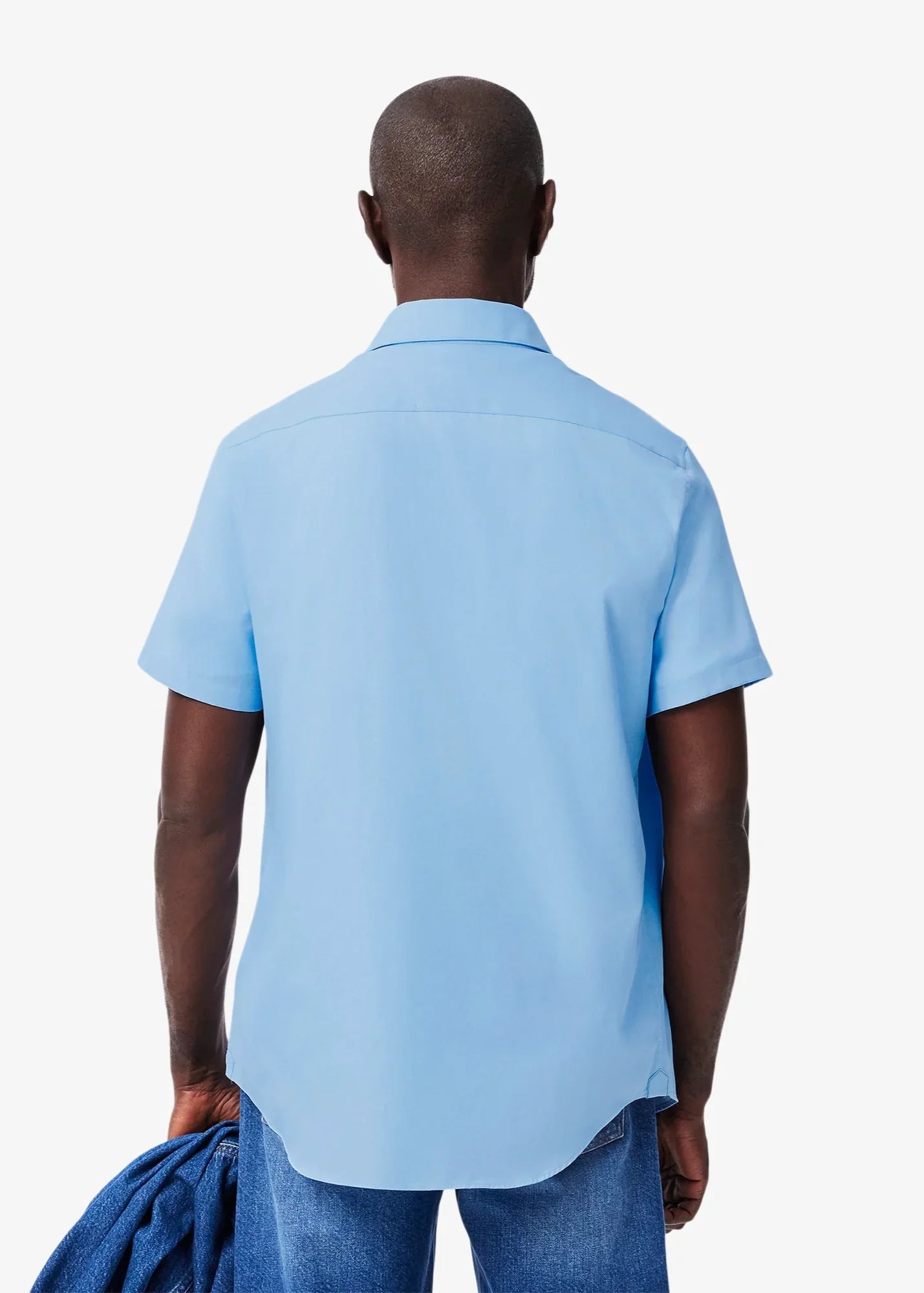 Chemise manches courtes Lacoste bleue ciel