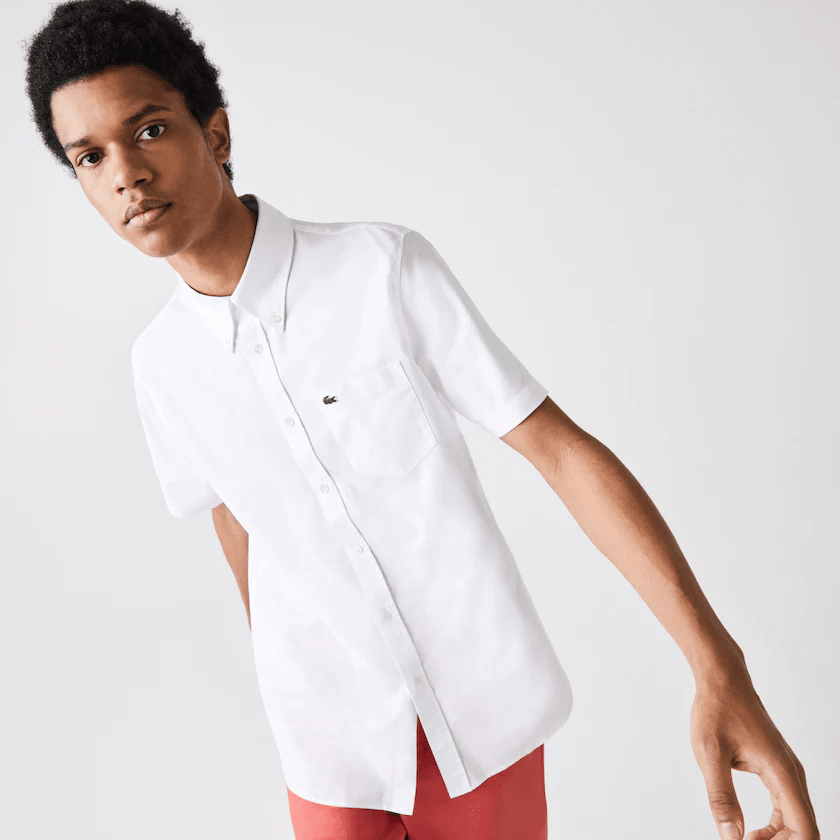Chemise manches courtes Lacoste blanche