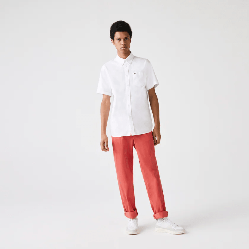 Chemise manches courtes Lacoste blanche