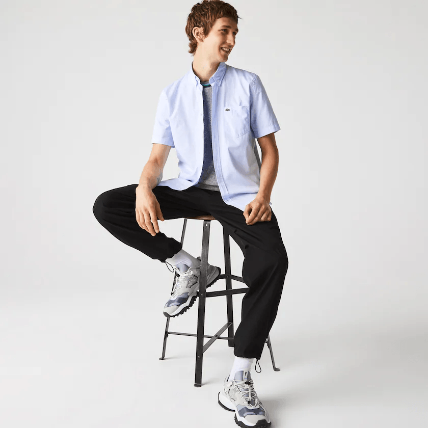 Chemise manches courtes Lacoste bleue