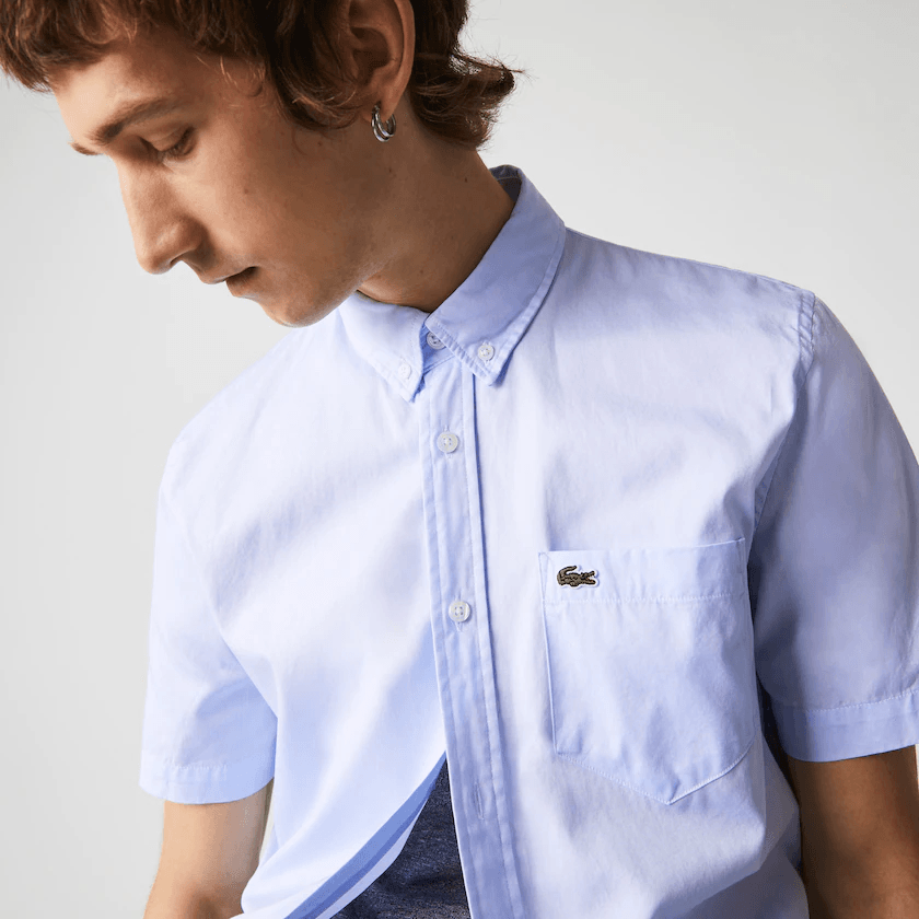 Chemise manches courtes Lacoste bleue