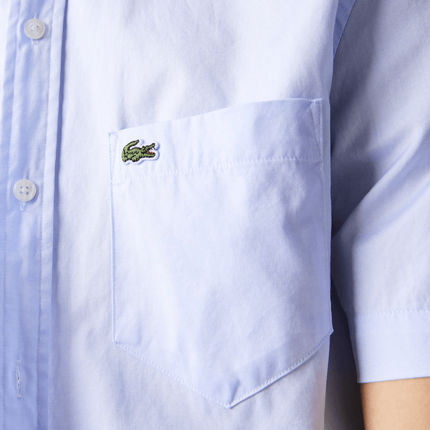Chemise manches courtes Lacoste bleue