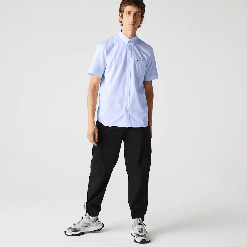 Chemise manches courtes Lacoste bleue