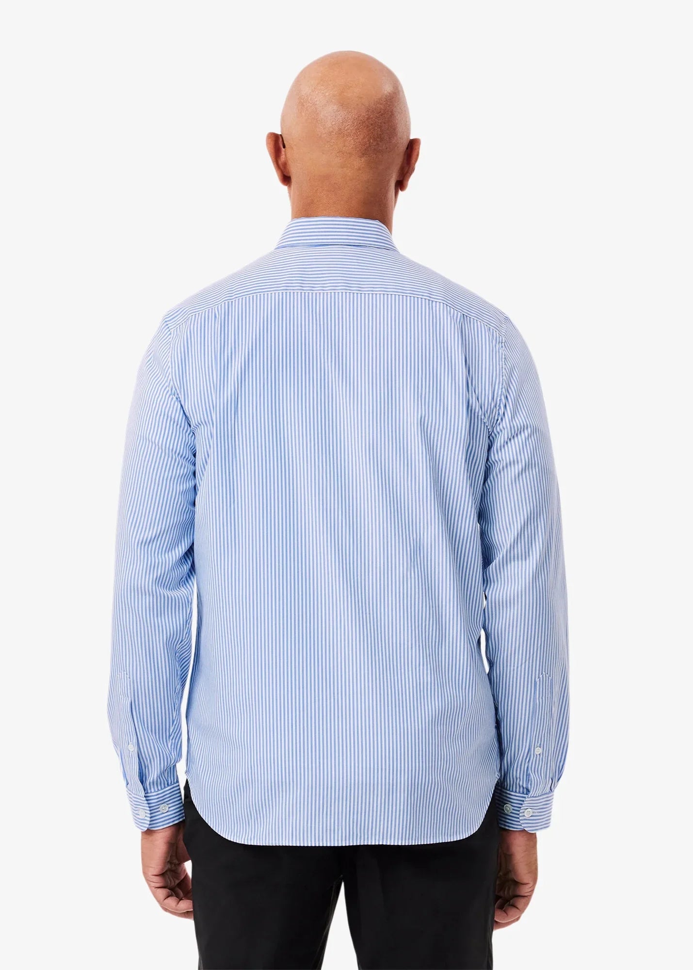 Chemise rayée Lacoste bleue