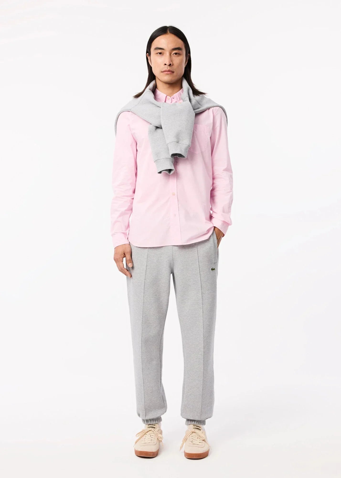 Chemise vichy Lacoste rose