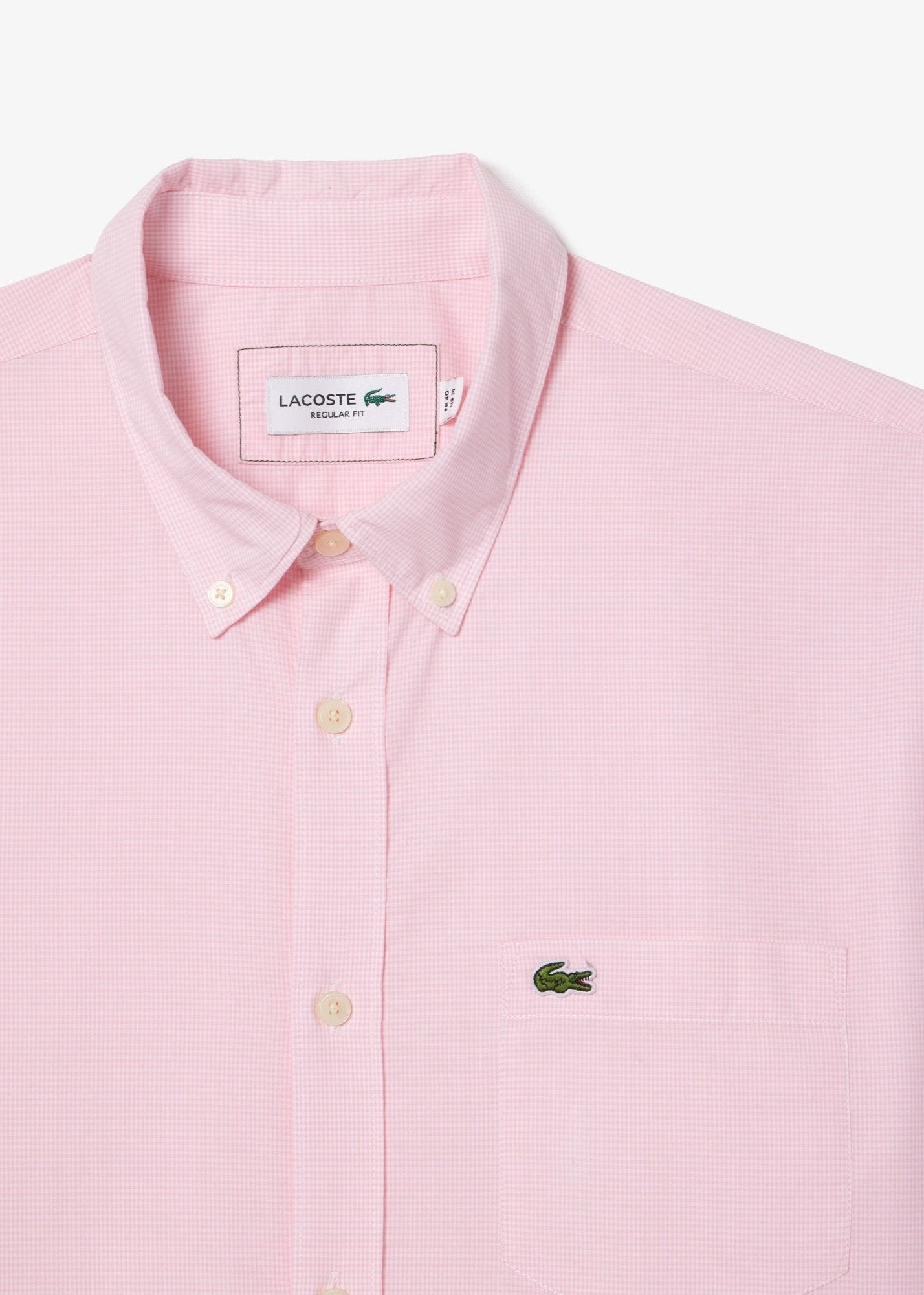 Chemise vichy Lacoste rose