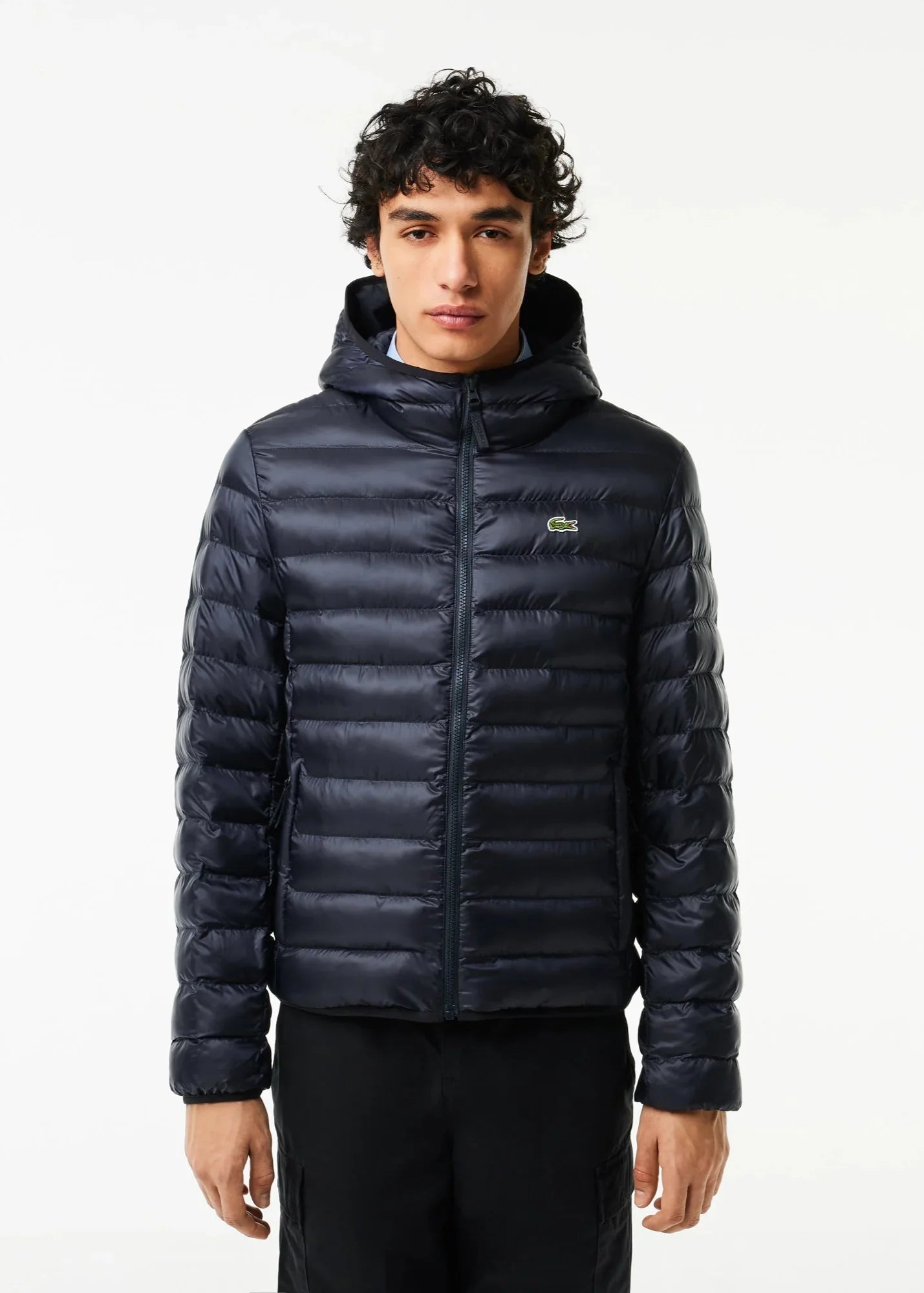Doudoune à capuche Lacoste marine