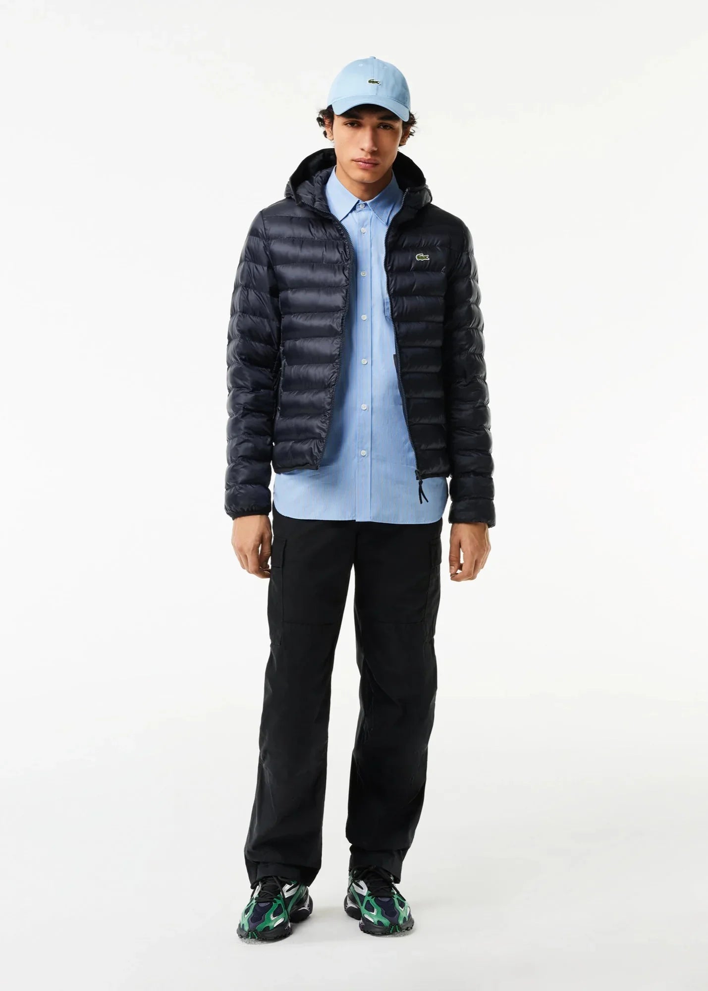 Doudoune à capuche Lacoste marine