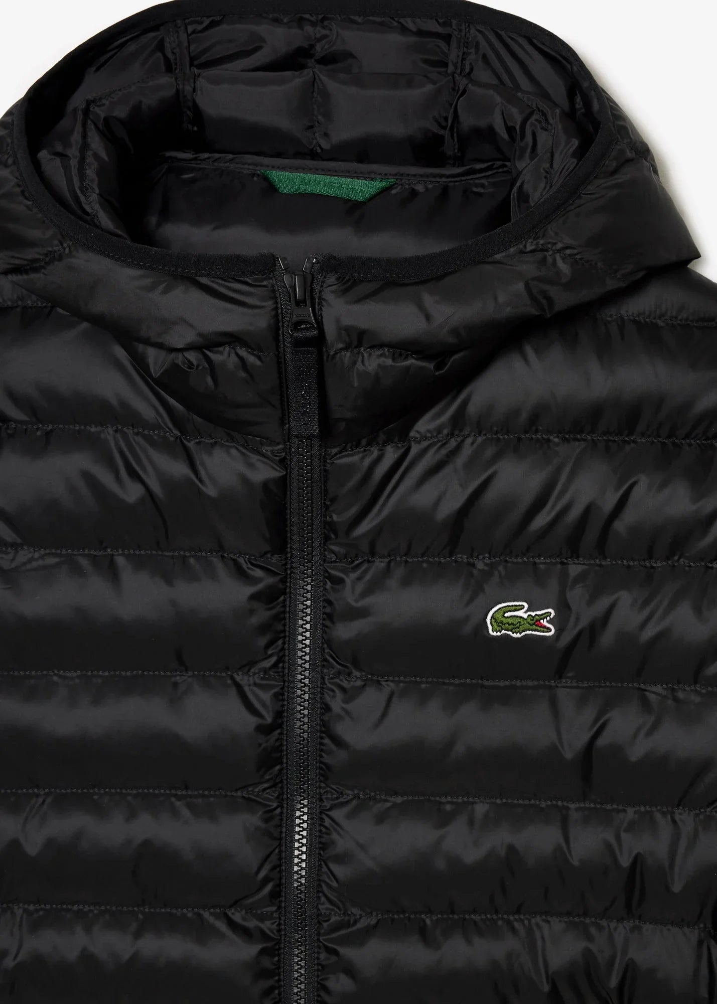 Doudoune à capuche Lacoste noire