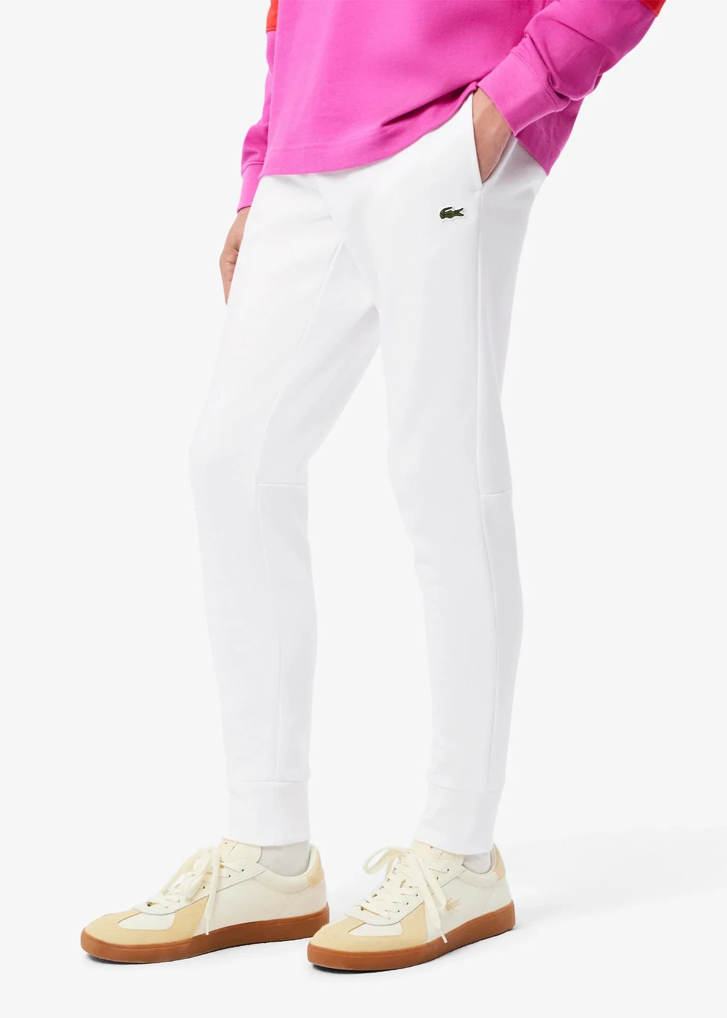 Pantalon de jogging Lacoste blanc