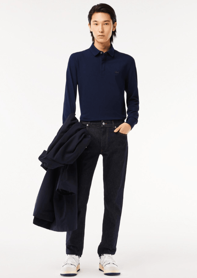 Polo Paris manches longues Lacoste marine