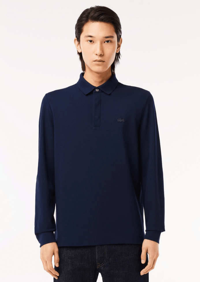 Polo Paris manches longues Lacoste marine