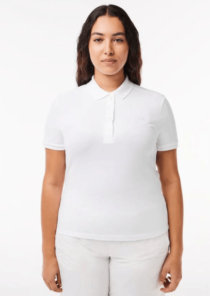 Polo femme Lacoste blanc