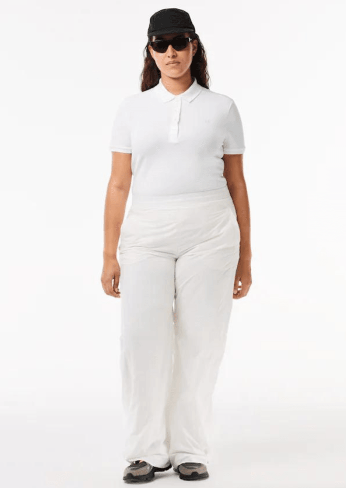 Polo femme Lacoste blanc