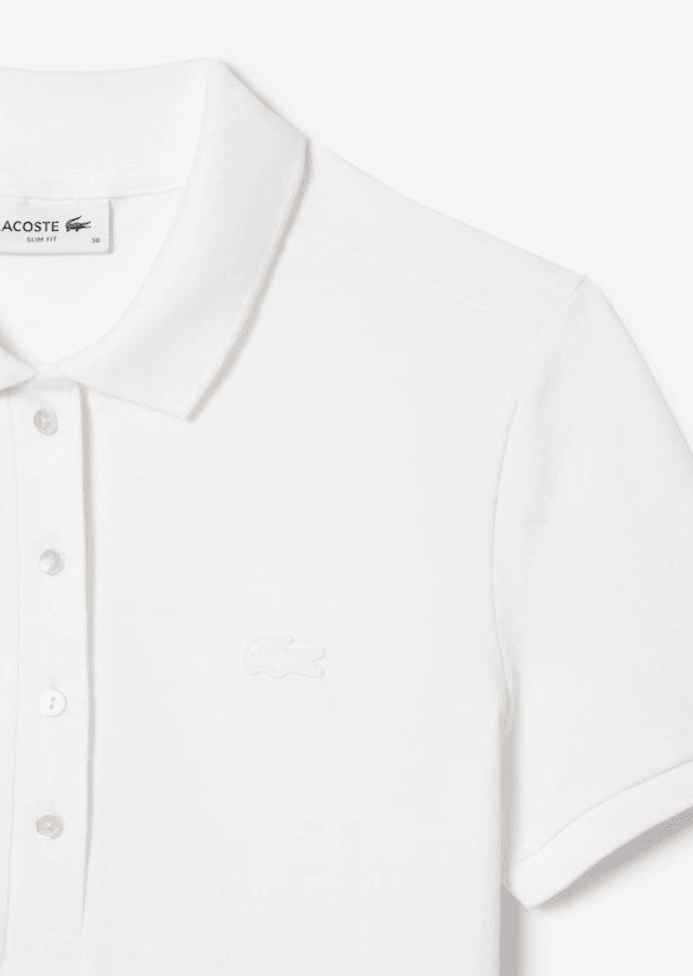 Polo femme Lacoste blanc