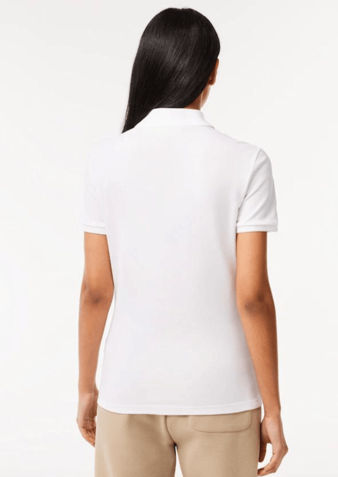 Polo femme Lacoste blanc