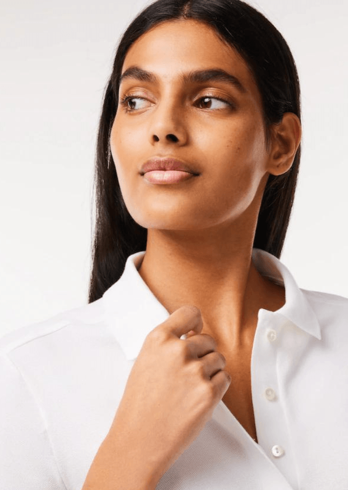 Polo femme Lacoste blanc