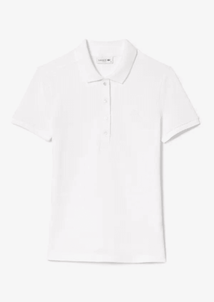 Polo femme Lacoste blanc