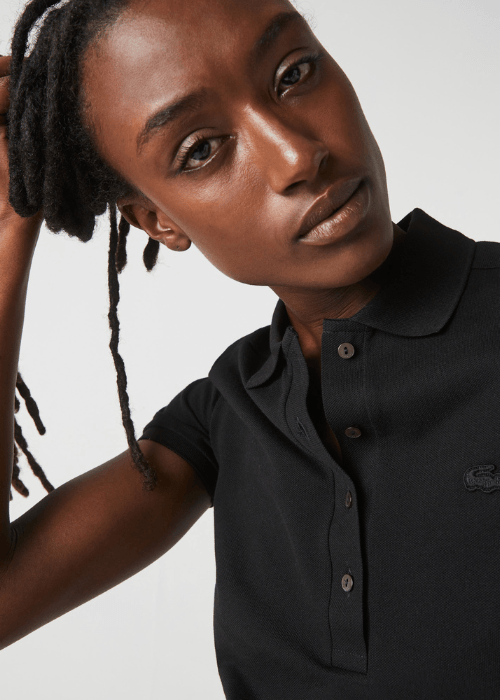 Polo femme Lacoste noir