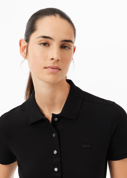 Polo femme Lacoste noir
