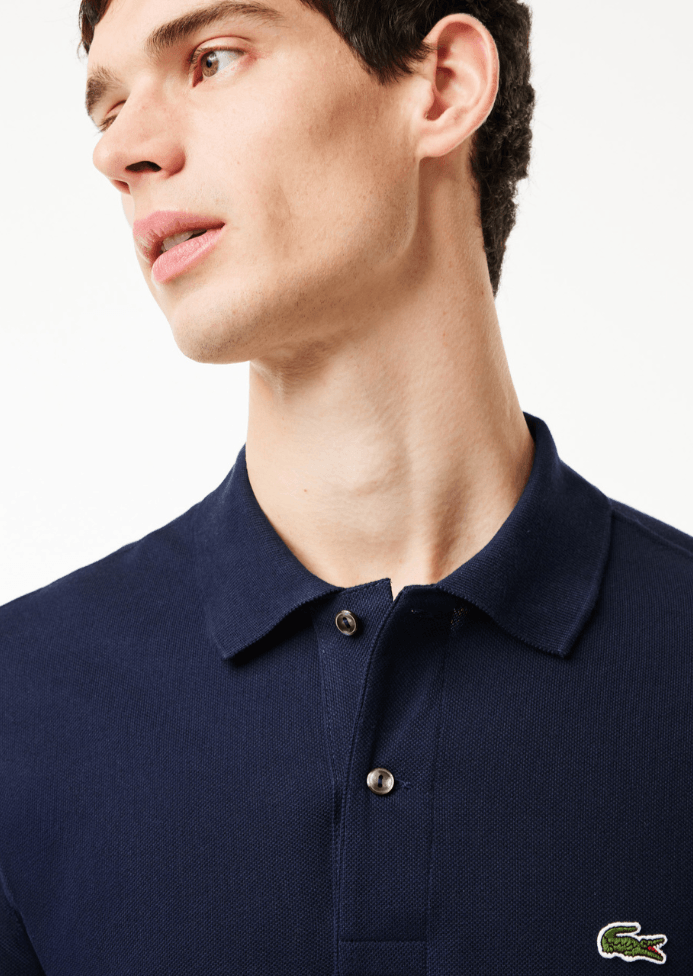 Polo manches longues Lacoste marine