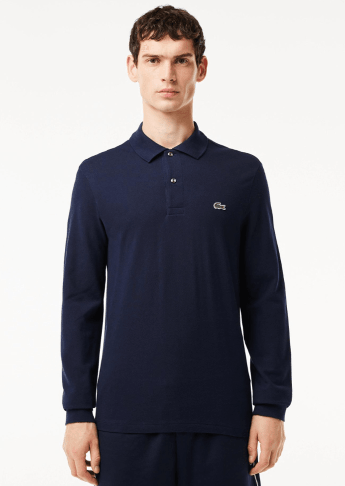 Polo manches longues Lacoste marine