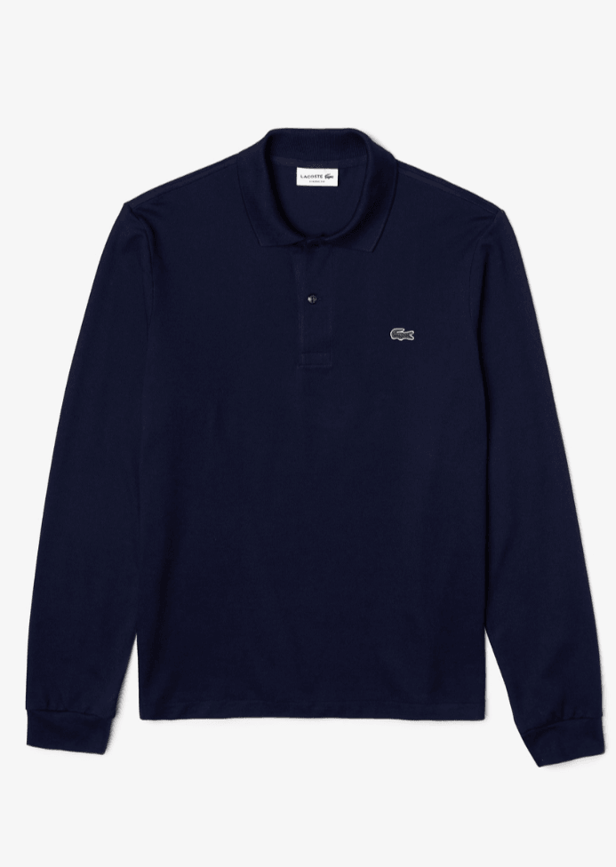 Polo manches longues Lacoste marine