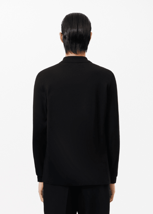 Polo manches longues Lacoste noir