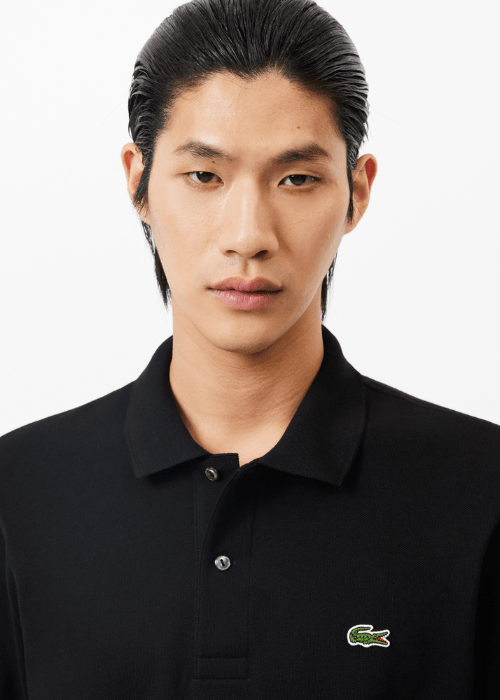 Polo manches longues Lacoste noir