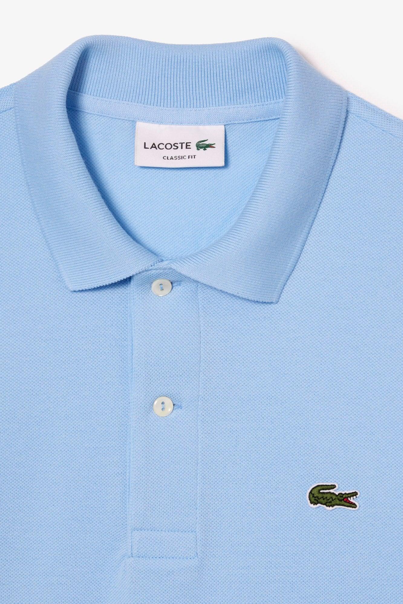 Polo manches longues Lacoste bleu