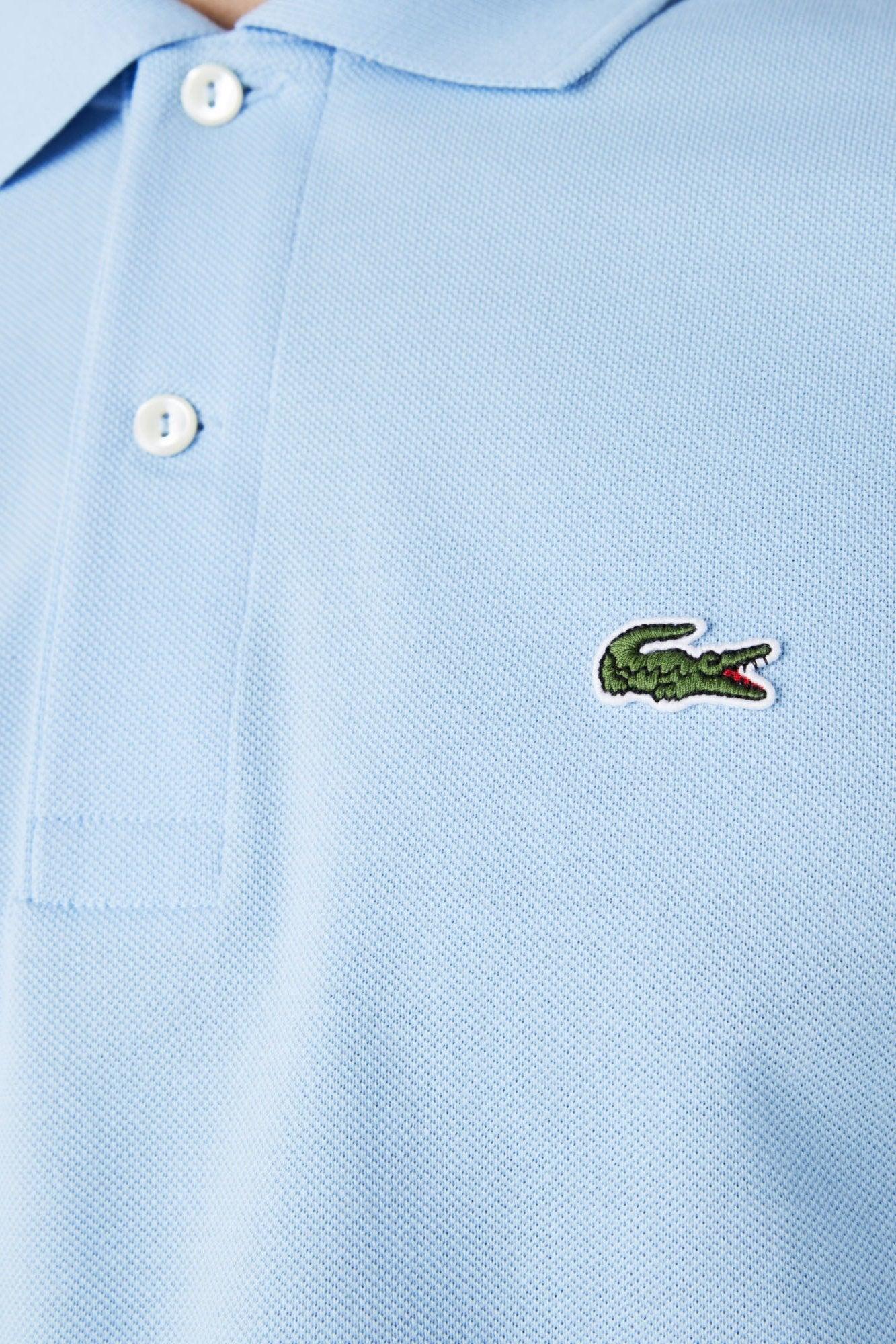 Polo manches longues Lacoste bleu