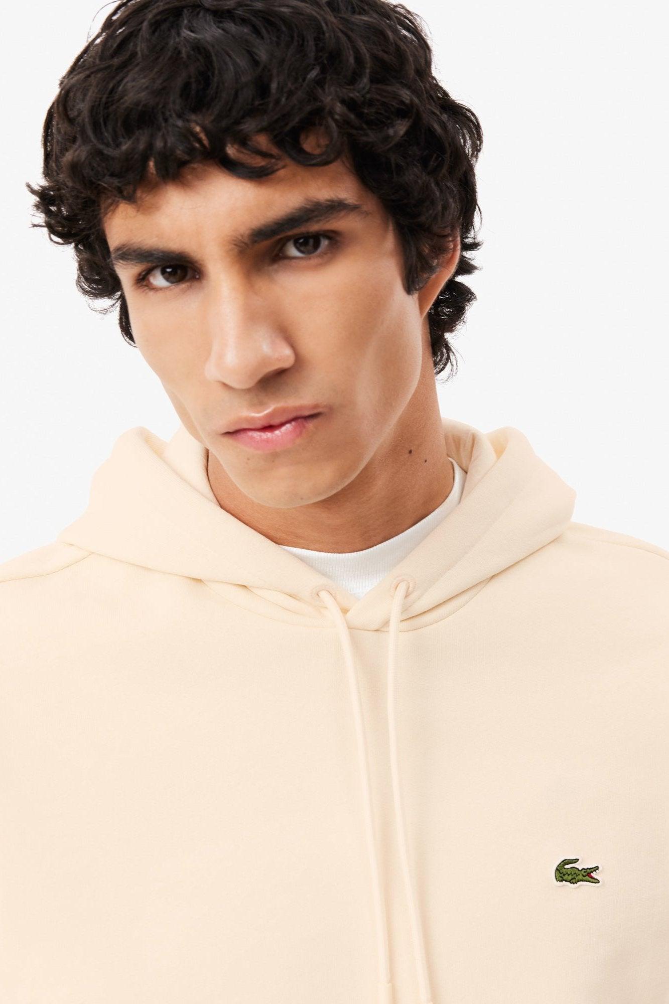 Sweat à capuche Lacoste beige