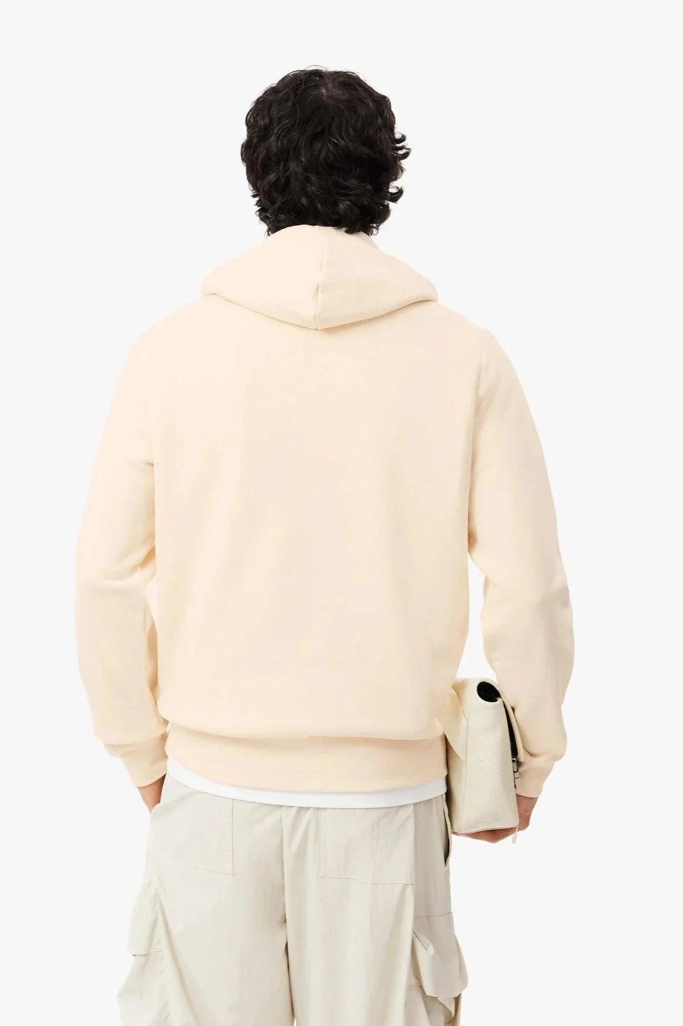 Sweat à capuche Lacoste beige
