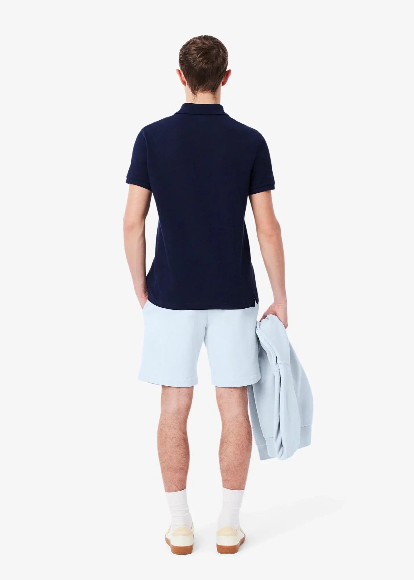 Short Lacoste bleu en molleton