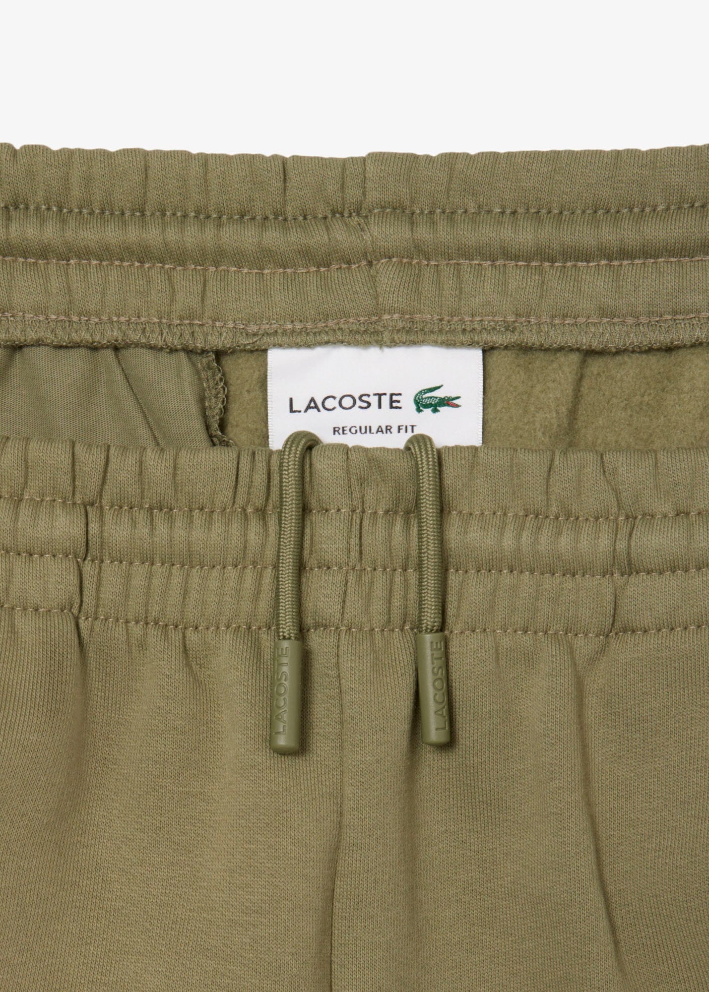Short Lacoste kaki en molleton