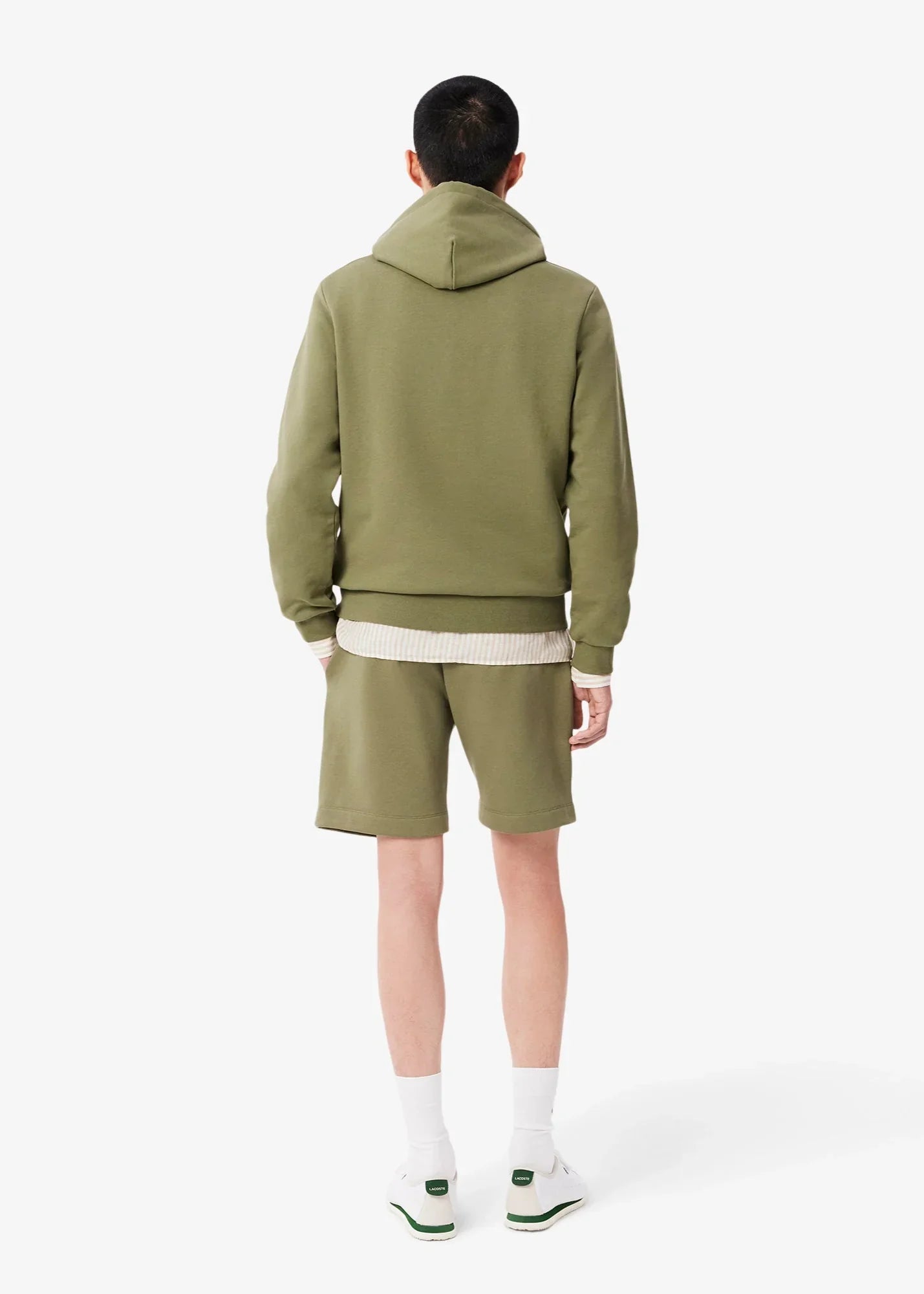 Short Lacoste kaki en molleton