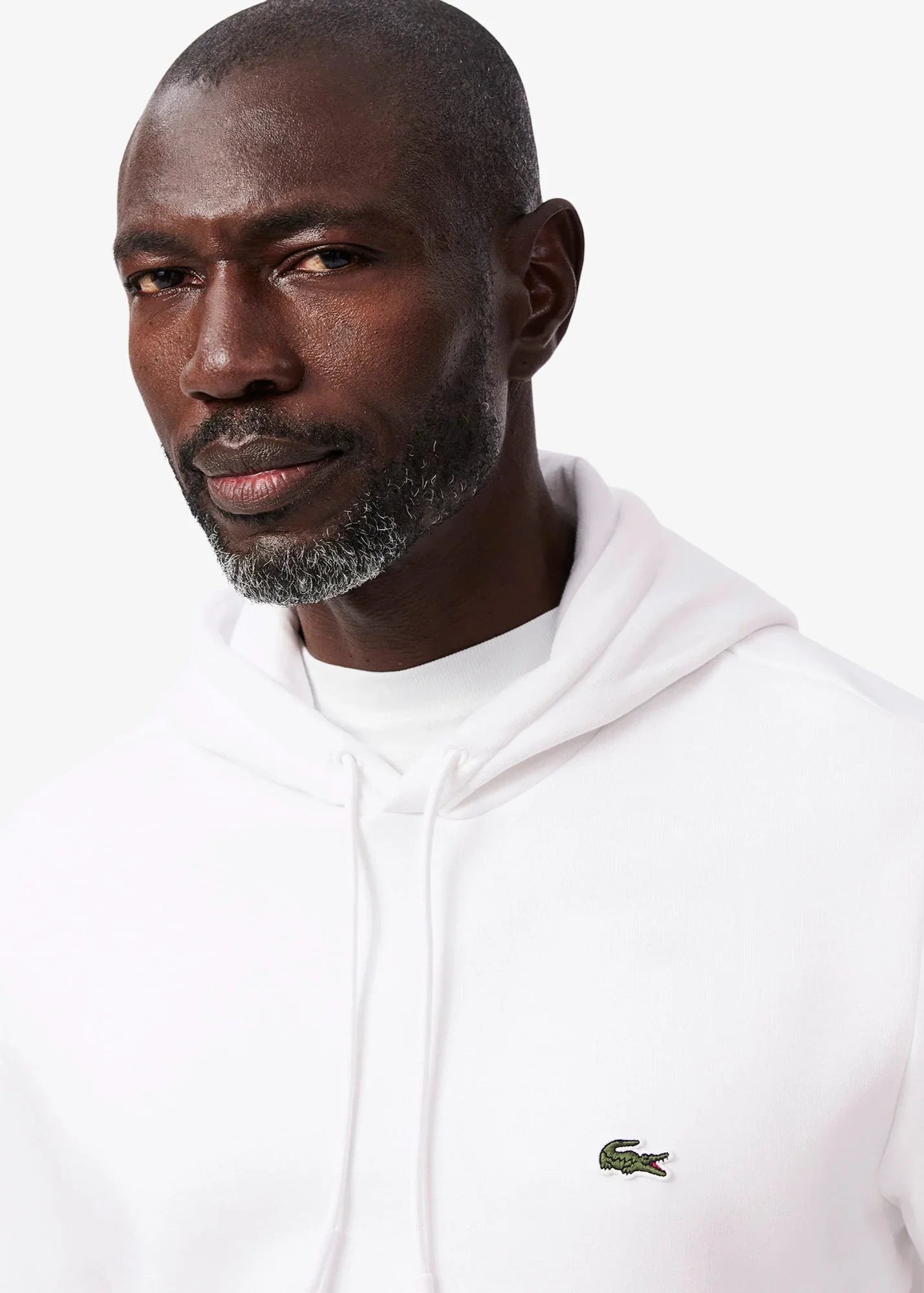 Sweat à capuche Lacoste blanc