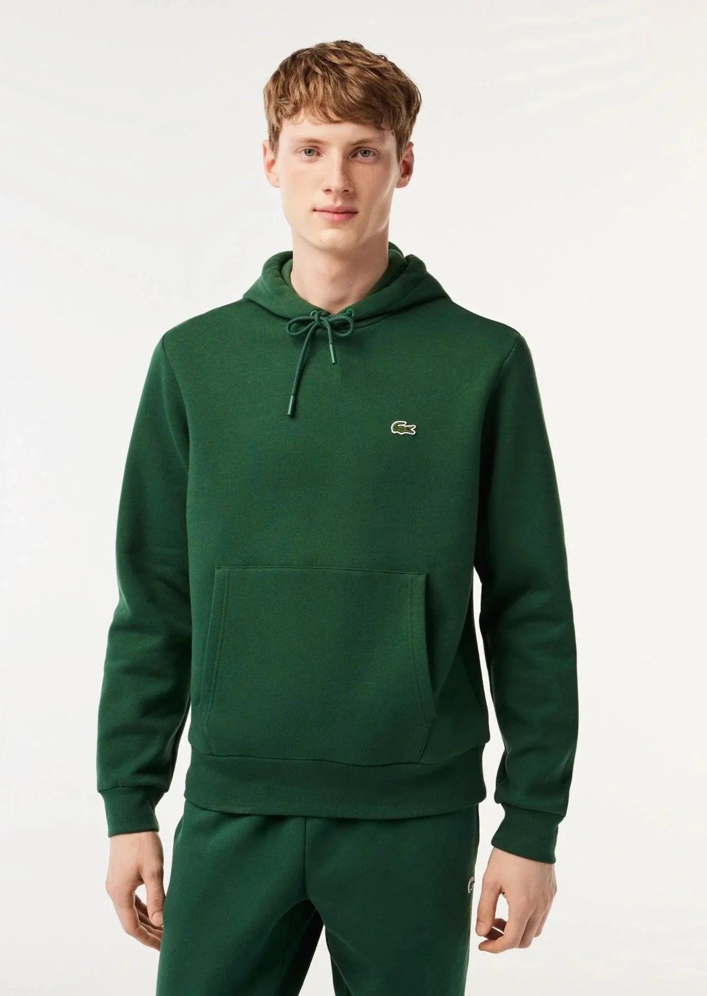 Sweat à capuche Lacoste vert