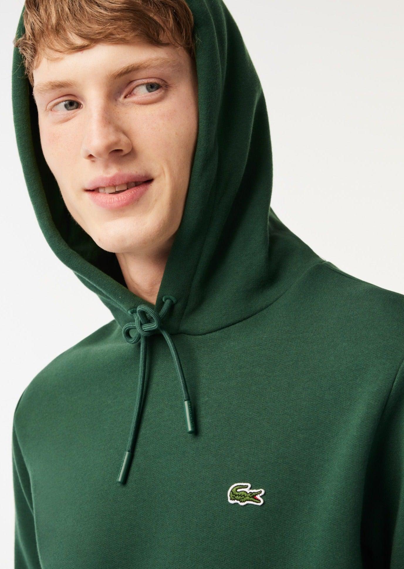 Sweat à capuche Lacoste vert