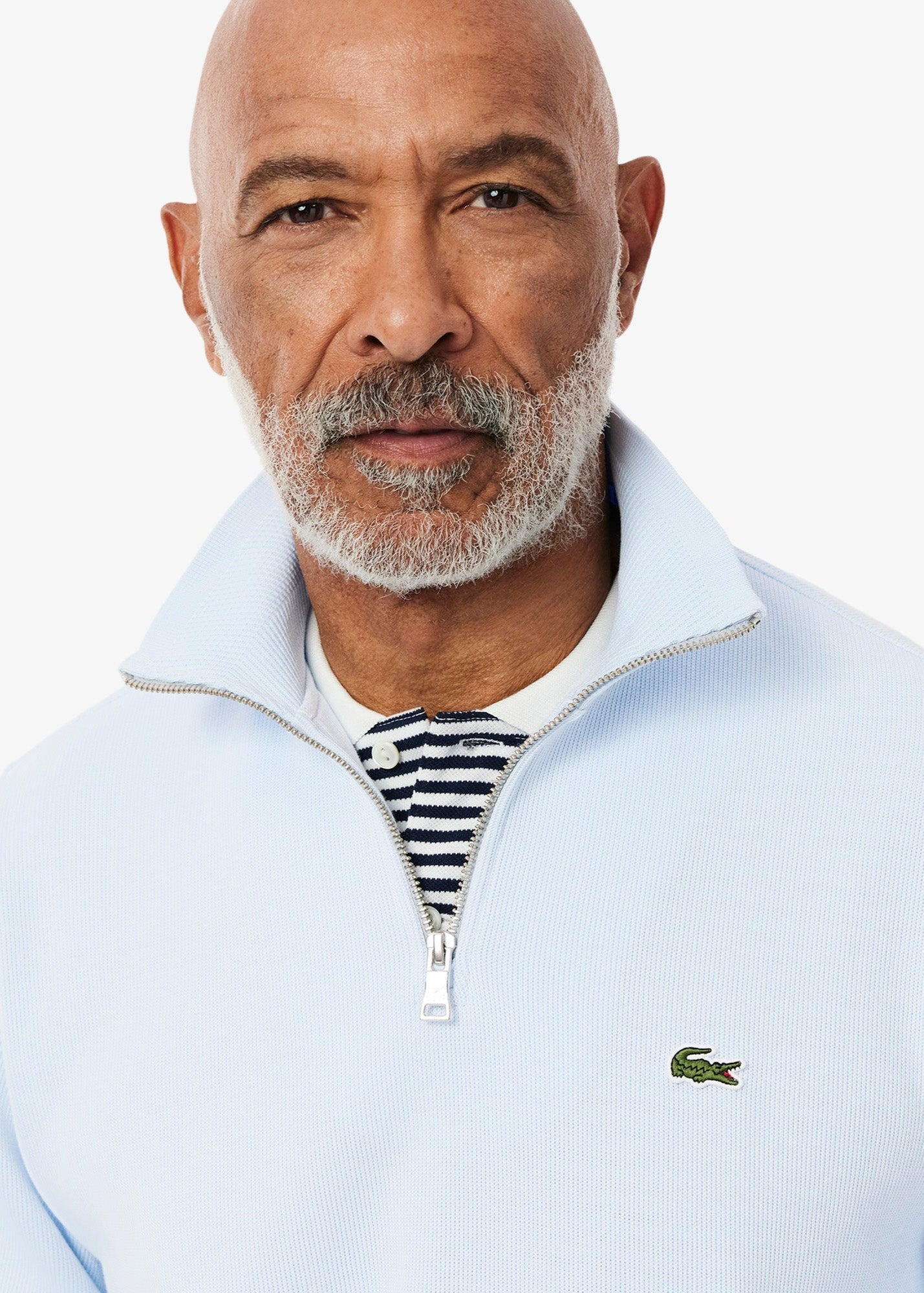 Pull camionneur Lacoste bleu