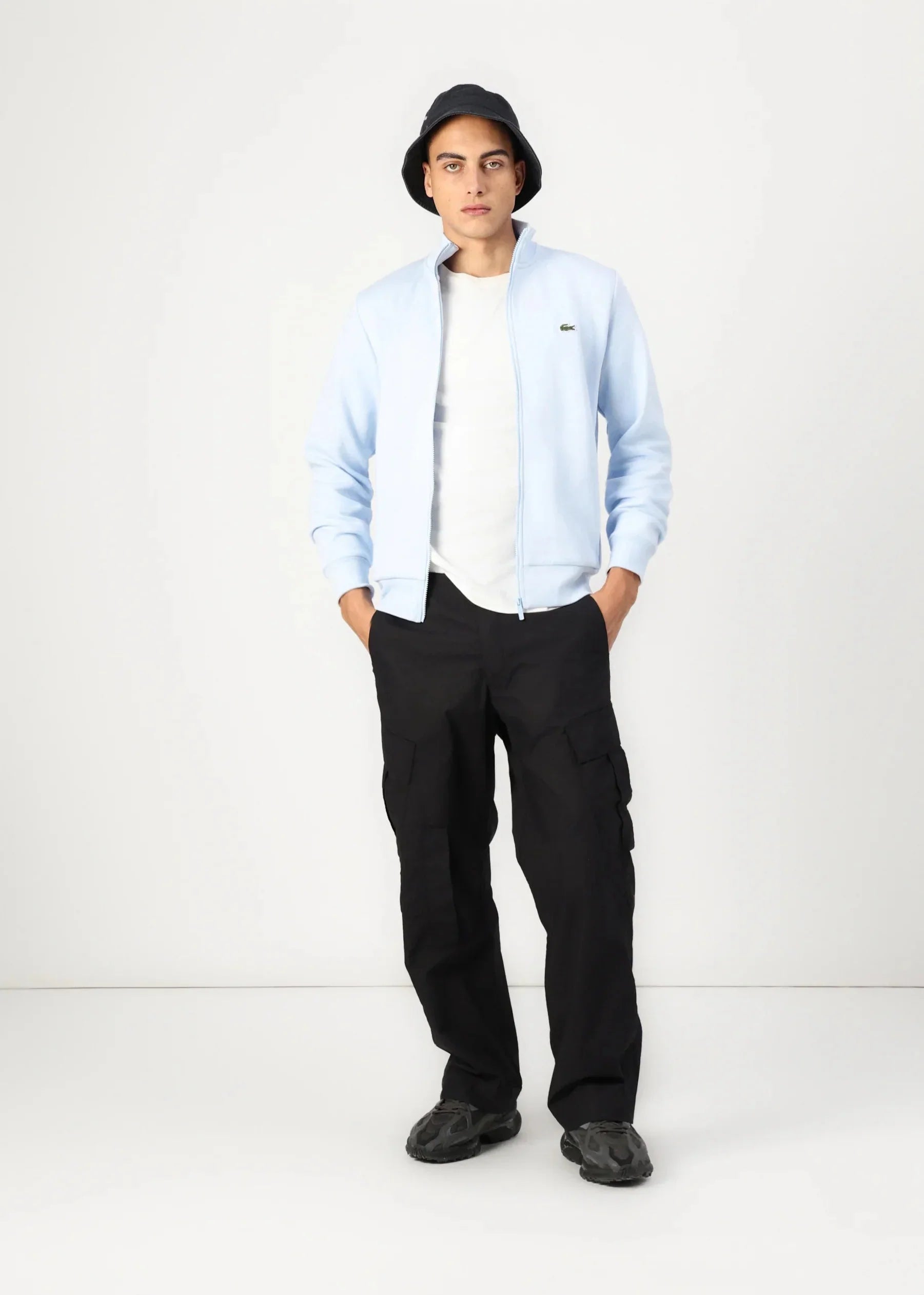 Sweat zippé Lacoste bleu