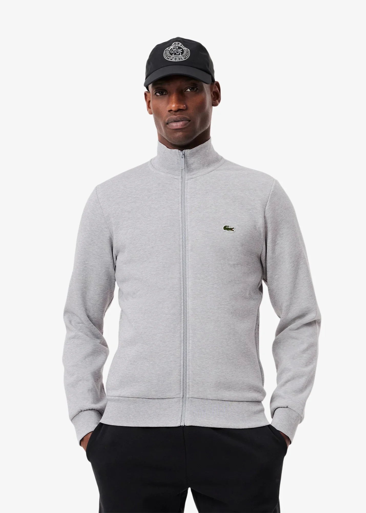Sweat zippé Lacoste gris