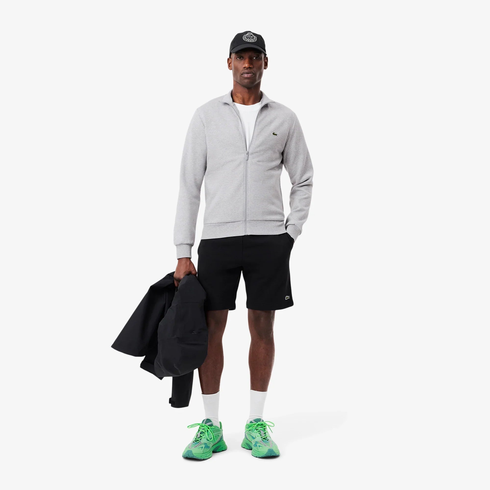 Sweat zippé Lacoste gris