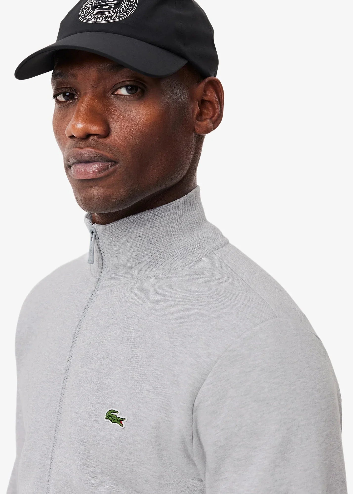 Sweat zippé Lacoste gris