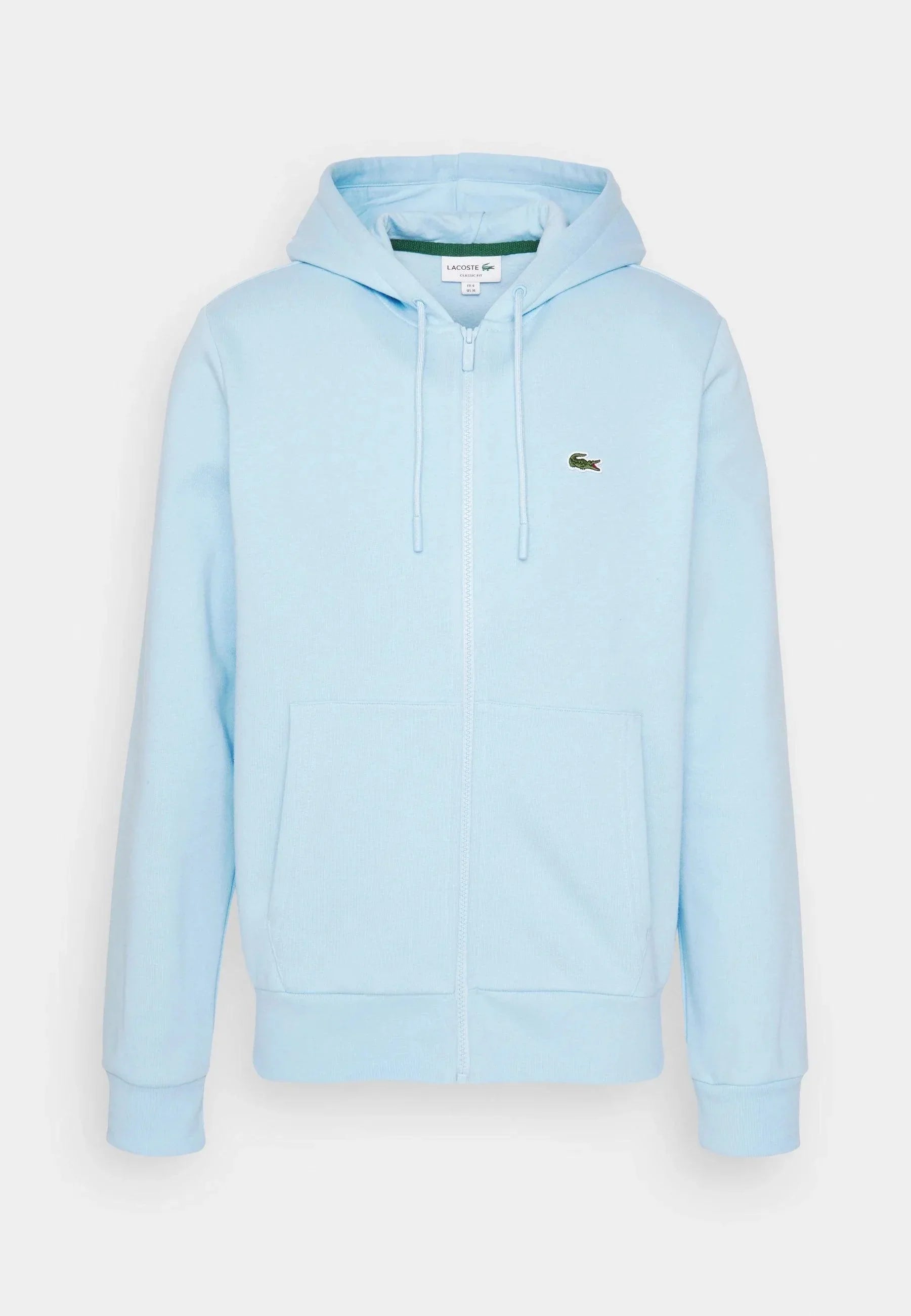 Sweat zippé à capuche Lacoste bleu clair